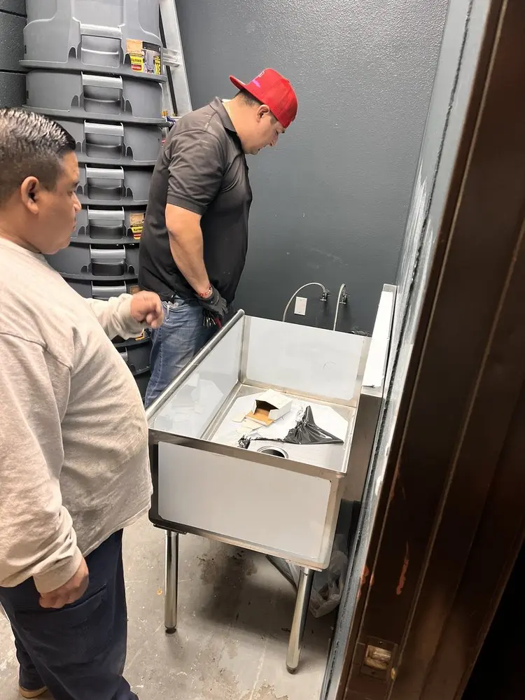 Commercial plumbing and sink installation in South Central